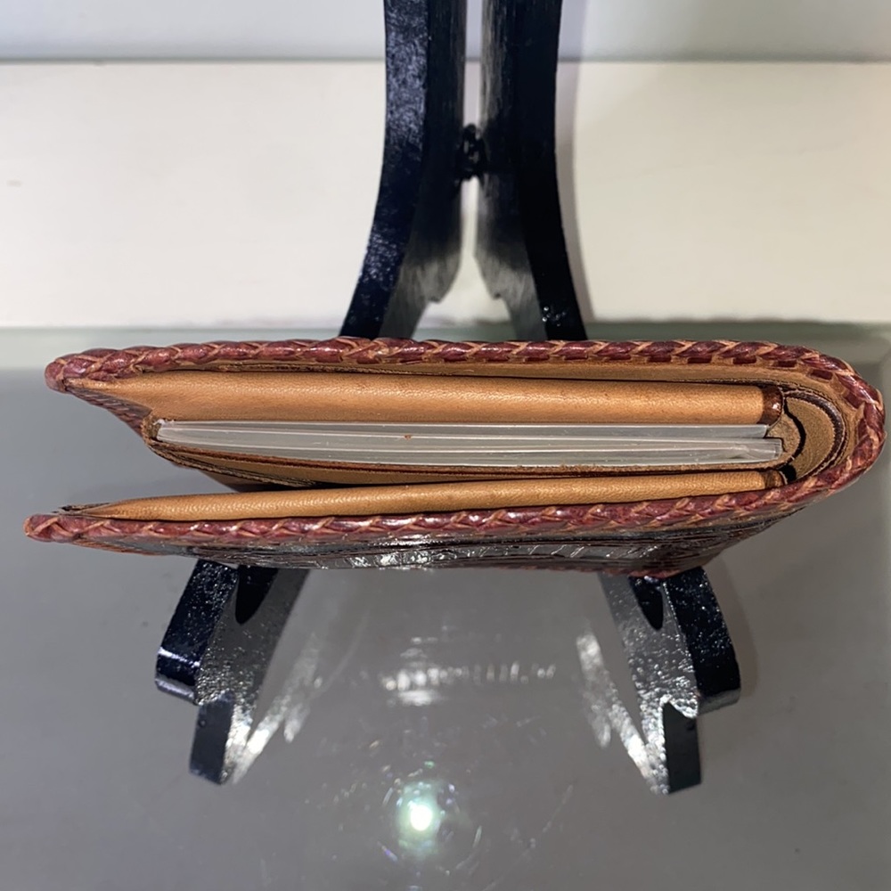 Vintage Tooled Leather Horse & Barn Country Western Wallet Billfold - Picture 3 of 16